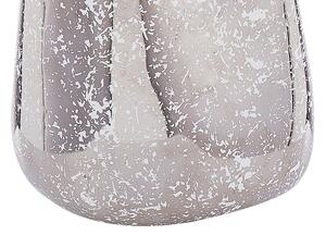 Vaso Decorativo Argento gres porcellanato 20 cm Accessorio Per La Casa Da Tavolo Pezzo Stile Glamour Beliani