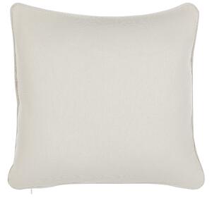 Set di 2 cuscini in tessuto bianco misto cotone e poliestere 45 x 45 cm decorativo morbido accessorio per la casa tinta unita Beliani