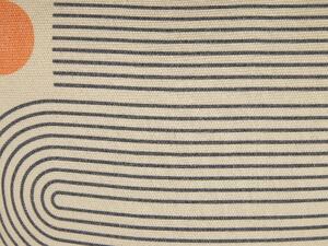 Set di 2 cuscini beige e grigio misto cotone e poliestere 45 x 45 cm decorativo morbido accessorio per la casa stampa geometrica Beliani