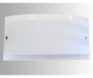 ARIA LAMPADA DA PARETE IN VETRO BIANCO BORDO TRASPARENTE LUCE DIFFUSA