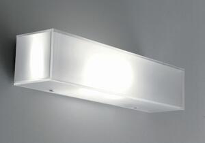 CUBIC PARETE/SOFFITTO LAMPADA IN VETRO BIANCO LATTE LUCIDO 2XE27