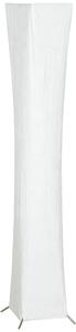 HOMCOM Lampada da Terra Moderna con Interruttore a Pedale, in Acciaio e Tessuto, 25x25x129 cm, Bianco e Argento | Aosom Italy