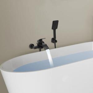 Miscelatore per vasca da bagno a cascata, da montare a parete - Realizzato in ottone massiccio - Finitura cromata - Adatto per bagni e hotel - Cromo