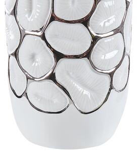Vaso per fiori in gres porcellanato bianca 34 cm Accessorio per la casa Pezzo d'Stile glamour Beliani