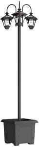 Outsunny Lampione da Giardino Solare 1.85 m in Acciaio Inox con Altezza Regolabile, IP44 Impermeabile | Aosom Italy