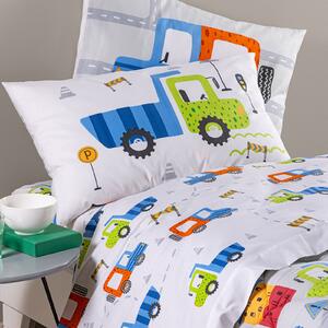 Completo Lenzuola In Cotone City Car Singolo Caleffi Kids Ragazzo Grigio Caleffi