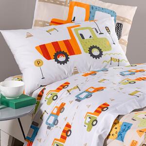 Completo Lenzuola In Cotone City Car Singolo Caleffi Kids Ragazzo Beige Caleffi