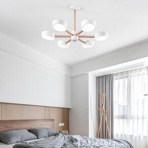 Plafoniera LED 9013D-6-W Bianco con telecomando Colore della luce regolabile Paralume in acrilico A+ Luce LED da soggiorno