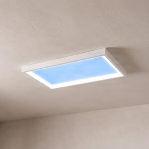 Lucande, plafoniera a luce bianca fredda Sky, 60 x 30 cm, dimmerabile Sky, Blu, Soggiorno / Sala da pranzo, Plastica, Moderno, Pannello LED
