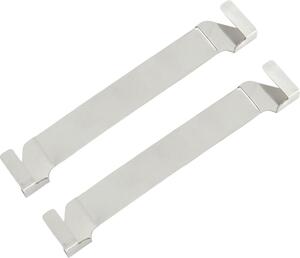 2 pezzi in acciaio inox Griddle Spatula Holder Griddle Tool Holder Barbecue Tool Hold Rack Griddle Accessori