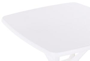 Set da bistrot in plastica bianca 2 sedie 1 tavolo moderno antiruggine resistente all'acqua mobili da balcone da giardino Beliani