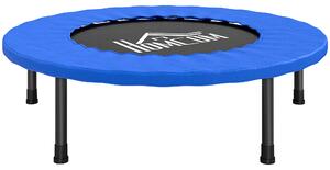 HOMCOM Trampolino Elastico per Adulti Ø81cm, Capacità di Carico 100 kg, a 28 Molle Bunge, per Yoga ed Esercizi, in Acciaio e PP, Blu | Aosom Italy