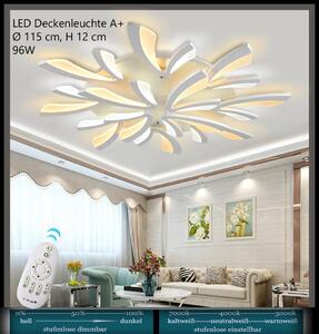 Lampada da soffitto a LED modello XW062WJ-12, con telecomando, regolazione della temperatura del colore e dell'intensità luminosa