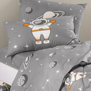 Completo Lenzuola In Cotone Spazio Singolo Caleffi Kids Ragazzo Grigio Caleffi