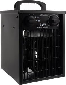 Kaminer 21872 Ventilatore elettrico 3000 W, 514m3/h, IPX4, nero