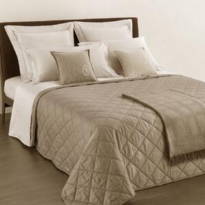 Copriletto Trapuntato In Raso Di Cotone Seam-line Matrimoniale - 270X260 Trussardi Tinta Unita Tortora Caleffi