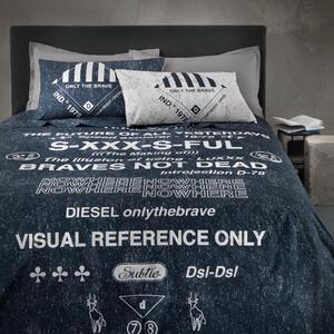 Copripiumino Con Federe In Percalle Graphic Matrimoniale - 255X255 + 2 Federe50X80 Diesel Moderno Denim Caleffi
