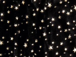 Coperta in poliestere Nero 130 x 180 cm copriletto plaid motivo stella dorato soggiorno camera da letto Beliani