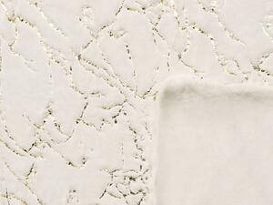 Coperta Crema Poliestere 130 x 180 cm copriletto plaid Marmo Dorato Motivo Soggiorno Camera Da Letto Beliani