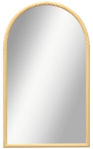 HOMCOM Specchio da Parete ad Arco, 110x65 cm, Cornice in legno, Specchio ad Arco per Soggiorno, Camera, Ingresso, Legno Naturale | Aosom Italy