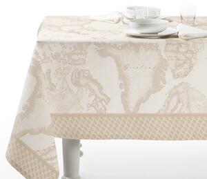 Tovaglia Da Cucina In Cotone Geo White Monogram CM. 150X150 Alviero Martini 1A Classe Geo Caleffi