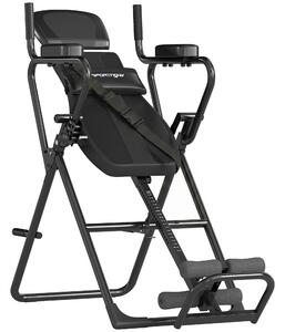 SPORTNOW Tavolo Inversione 3-in-1 con Schienale Regolabile, Barre Flessioni e Trazioni, Nero | Aosom Italy