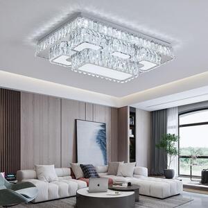 Plafoniera LED TY3019-75x50 cm luce Lampada con telecomando o app per cellulare Colore luce/luminosità regolabile dimmerabile