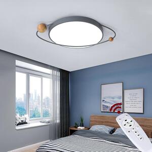 NEW XQ-302 Plafoniera LED grigio-verde con telecomando Colore della luce/luminosità regolabile Paralume in acrilico Struttura in metallo verniciato grigio-verde