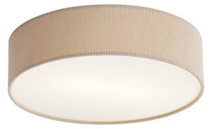 Plafoniera moderna color talpa con paralume in velluto 38cm 2 luci - Luz