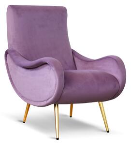 Poltrona Miss velluto lilla