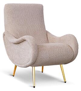 Poltrona Miss Tessuto Bouclé Beige