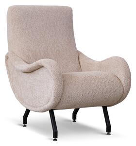 Poltrona Miss Tessuto Bouclé Beige