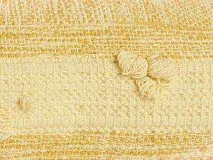 Cuscino da pavimento in cotone giallo 60 x 60 x 12 cm Pouf ottomana decorativo pezzo stile boho Beliani