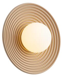 Plafoniera retrò beige con vetro opale - Lila