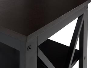Tavolino color Nero a 2 ripiani dal design scandinavo minimalista vintage soggiorno Beliani