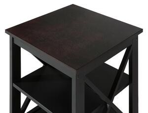 Tavolino color Nero a 2 ripiani dal design scandinavo minimalista vintage soggiorno Beliani