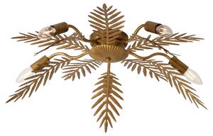Plafoniera vintage oro 70 cm 5 luci - Botanica
