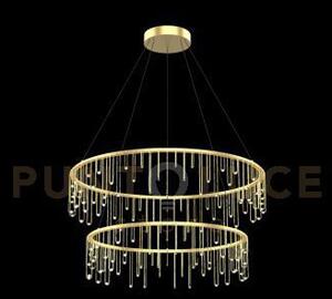 Lampada a sospensione scintilla, ottone, led 49,6w, lumen 4216, 300