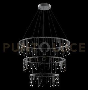Lampada a sospensione scintilla, cromo nero, led 64,8w, lumen 5508
