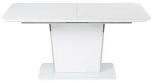 Tavolo Da Pranzo Allungabile Piano In Vetro Bianco MDF 160/200 x 90 cm Rettangolare Beliani
