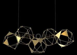 Lucciola pro 5 sospensione lineare con triangolo in metallo ottone 