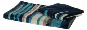 Asciugamano Con Ospite In Acrilico Dralon John 40X60 60X110 Carrara Moderno Blu Caleffi