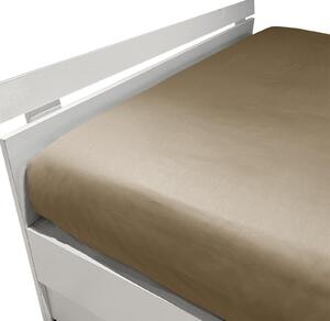 Lenzuolo Inferiore In Raso Di Cotone Precious Sateen 175X205+30 Mirabello Brera Tinta Unita Cammello Caleffi