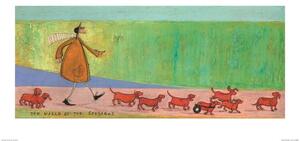 Stampe d'arte Sam Toft - The March of the Sausages, Sam Toft, (60 x 30 cm)