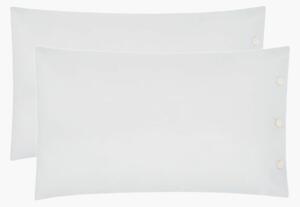 Coppia Federe In Percalle Percolours 50x80 Bellora Continuat. Tinta Unita Bianco Caleffi