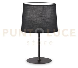 Base per lume in metallo set up piccolo 1 luce attacco e27 nero