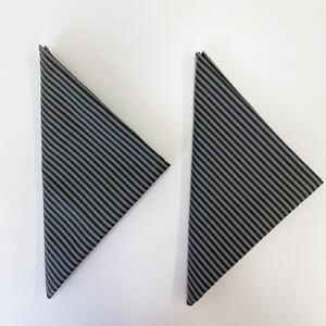 Tovagliolo In Saia Di Cotone Stripes 40x40 Promotion Items Moderno Grigio Caleffi