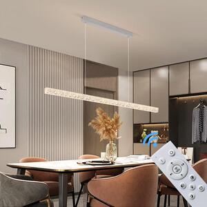 Plafoniera LED dimmerabile con telecomando, a variazione continua 3000-7000 K, a risparmio energetico e durevole, dal design moderno in bianco o nero, ideale per soggiorno, camera da letto e cucina (252+WH)