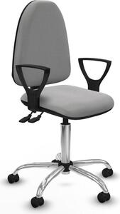 Sedia da ufficio Piqueras y Crespo, modello BFN05RP, colore grigio chiaro