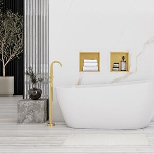 Bathroom shelf 30x30 gold brush
